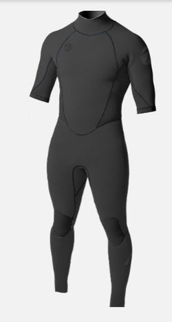 Men's MAX 3/2mm Back Zip Summer Seam Short Sleeve Wetsuit