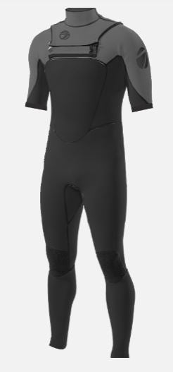 Men's MAX 3/2mm Chest Zip Summer Seam Short Sleeve Wetsuit