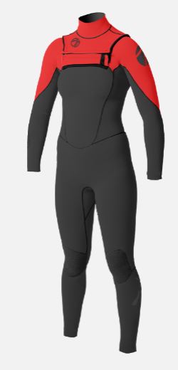 Women's MAX 2/2mm Chest Zip Summer Full Wetsuit