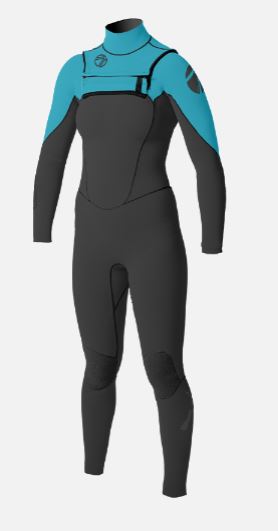 Women's MAX 2/2mm Chest Zip Summer Full Wetsuit